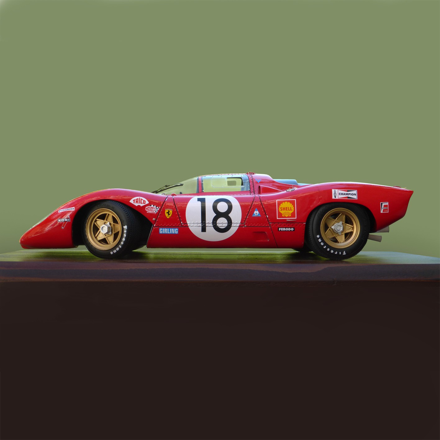 Pièces pour Dinky décalcomanie Ferrari 312 P  Le Mans N°60 référence 1432 