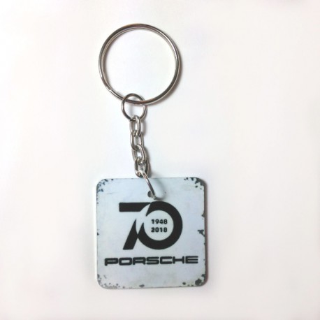 Key Ring 70th birthday Porsche Square Format