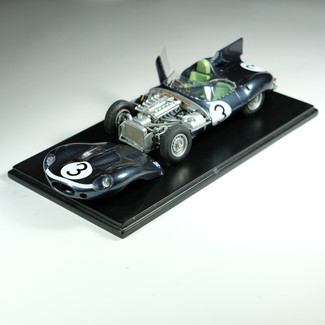1 24 Detailed Jaguar D Type 1957 Le Mans Scotland Team Model Kit Car Profil 24