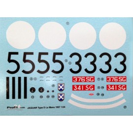 Decals Jaguar type D Le Mans 1957, 1/24