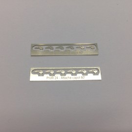 1/24 hood/bonnet pins 1960's Photoetched, Profil 24