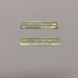 1/24 hood/bonnet Pins GT Photoetched, Profil 24