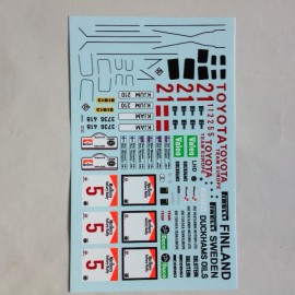 1/24 Decal Toyota Celica Twin Cam TUrbo Gp B Safari Rallye 1984/1985/1986, Profil 24