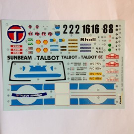 1/24 Decal Talbot Sunbeam Lotus 1981 Profil 24