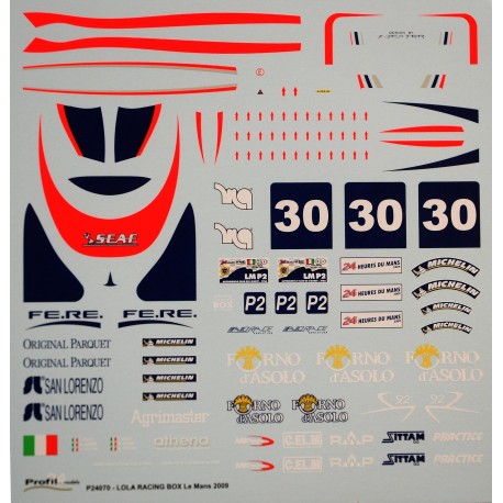 1/24 Decal Lola racing Box Le Mans 2009, Profil 24