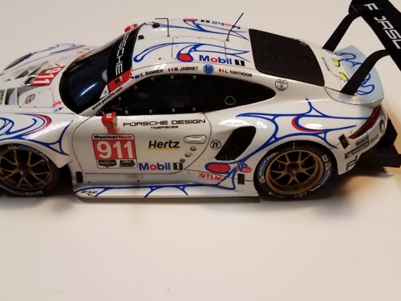 Porsche 911 RSR Petit  Le Mans 2018 par Kevin Rodgers, USA - Maquette 1/24  Prof