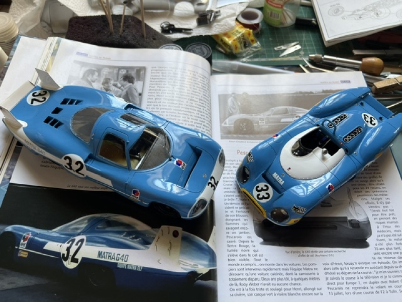1/24 Matra 640 Le Mans 1969, J. Cerdeira, Portugal, maquette Profil 24